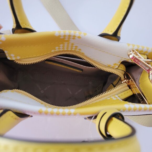 Michael Kors Mirella Extra Small XS Shopper Crossbody Top Handbag Golden Yellow - Picture 7 of 7